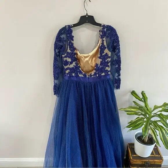 MAC DUGGAL | Navy Blue Evening Ball Gown 65841R - Picture 9 of 16